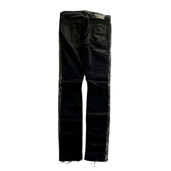 NWOT RtA Side Stripe Raw Hem Jeans in Black